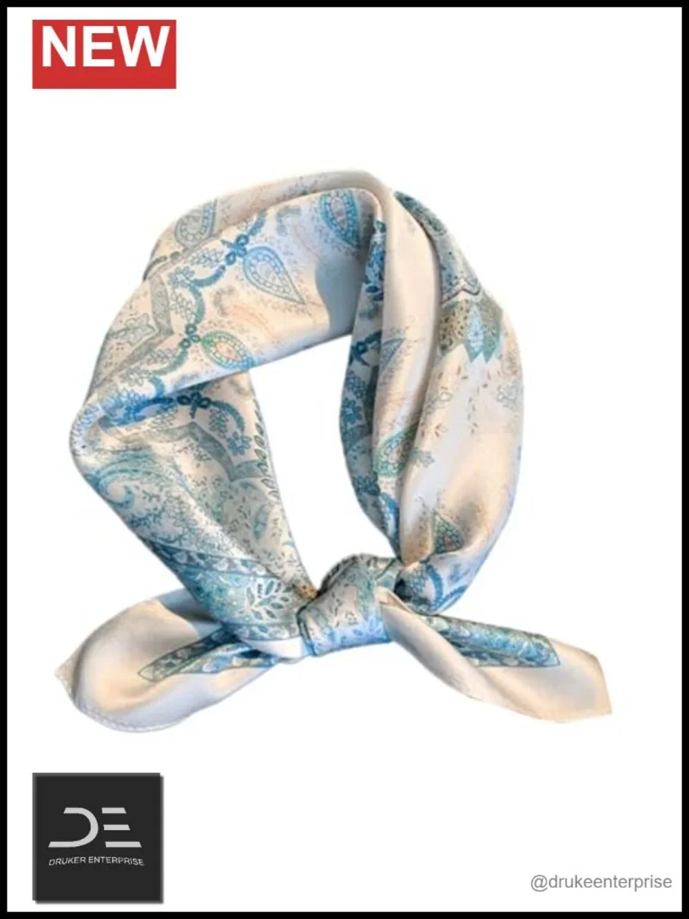 100% Mulberry Silk Small Square Scarf 21